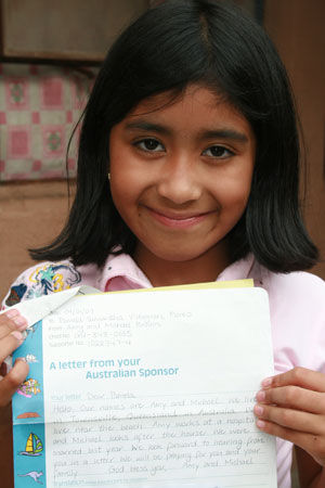 write letter. Writing letters to a sponsor